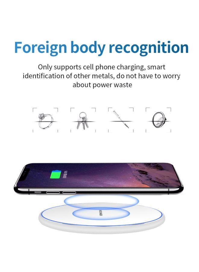 NIBEMINENT Ultra Thin Wireless Charger White  - Image 3