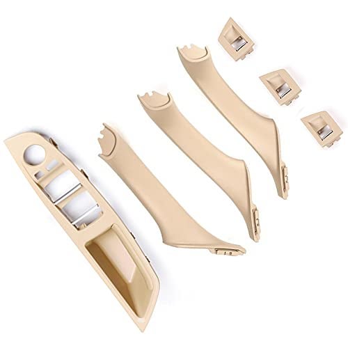 CHUANGHUI Car Door Handle Cover for BMW 5 Series F10 2011-2016 Interior Door Handles Replace Trim Cover 520i 528i 530i 535d 535i 550i (Beige) - Image 4
