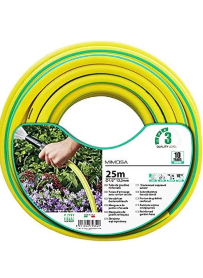 Mimosa Garden Hose 1/2" (12.5mm × 25m) – Flexible Heavy Duty Water Hose for Gardening, Irrigation & Car Washing