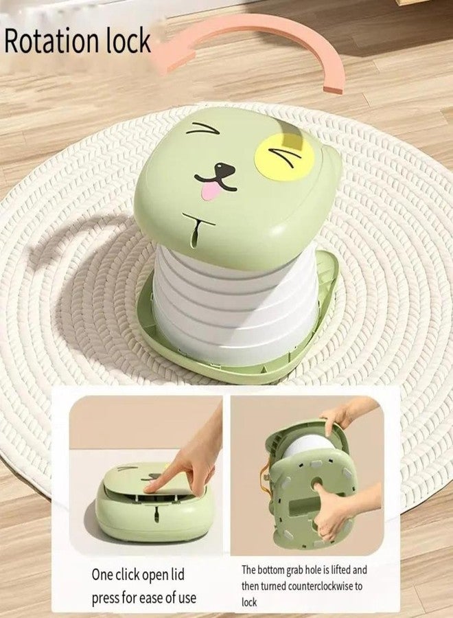 GNOLY مرحاض سفر للأطفال الصغار من غنولى - مرحاض قابل للطي 2 في 1 للأطفال مع بطانات قابلة للاستخدام مرة واحدة، قاعدة مانعة للانزلاق، مقاوم للتسرب، تصميم صغير الحجم للتخييم والرحلات الطويلة والاستخدام الخارجي واليومي - Image 5