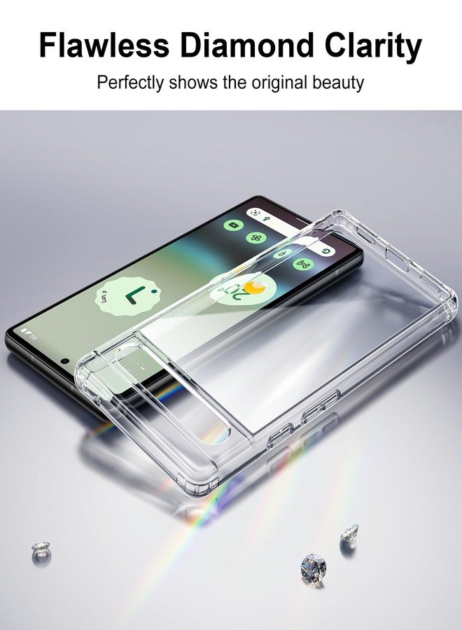 HOOMIL for Google Pixel 6A Case, Non-Yellowing, Drop Protection, Anti-Scratch, Transparent Hard Back Phone Cover - Crystal Clear - Image 2