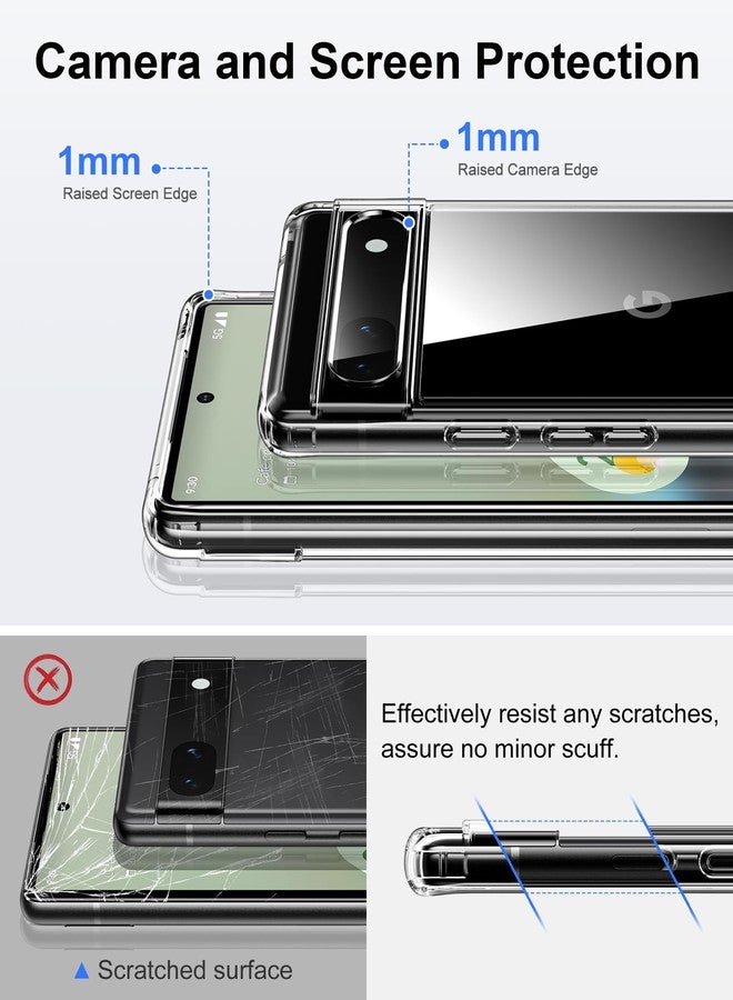 HOOMIL for Google Pixel 6A Case, Non-Yellowing, Drop Protection, Anti-Scratch, Transparent Hard Back Phone Cover - Crystal Clear - Image 5