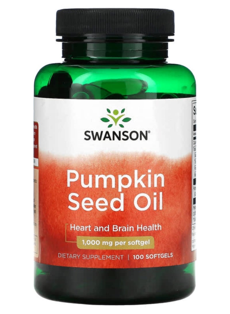 SWANSON Pumpkin Seed Oil 1,000 mg 100 Sgels