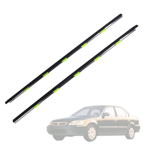 Getfarway جيتفارواي 2 قطع يمين ويسار باب نافذة طقس تشكيل خارجي حزام طقس 72410-S03-003 متوافق مع هوندا سيفيك EK 1996-2000 72450-S03-003 ختم تقليم نافذة حزام عزل الطقس - Image 1