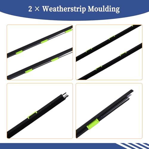 Getfarway جيتفارواي 2 قطع يمين ويسار باب نافذة طقس تشكيل خارجي حزام طقس 72410-S03-003 متوافق مع هوندا سيفيك EK 1996-2000 72450-S03-003 ختم تقليم نافذة حزام عزل الطقس - Image 4
