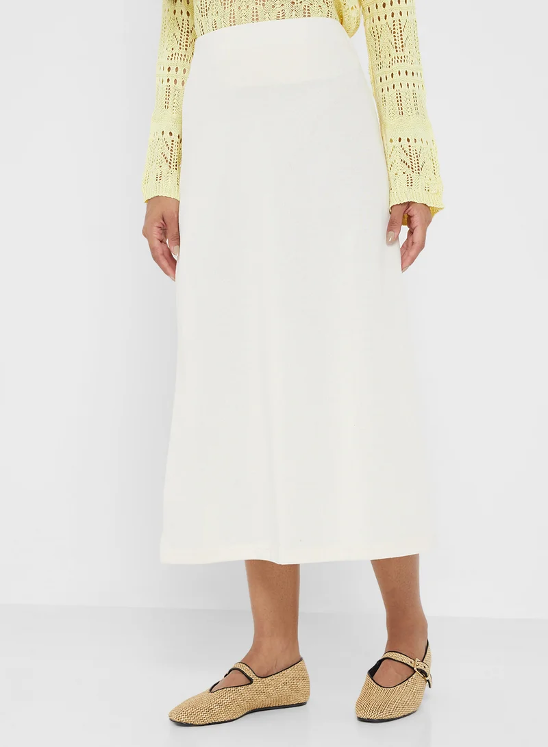 جينجر A Line Satin Skirt