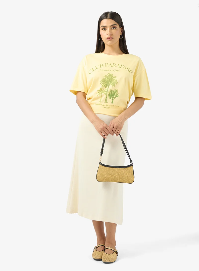 Ginger A Line Satin Skirt