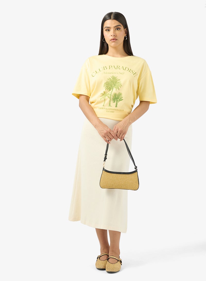 جينجر تنورة ساتان بخط - Image 2