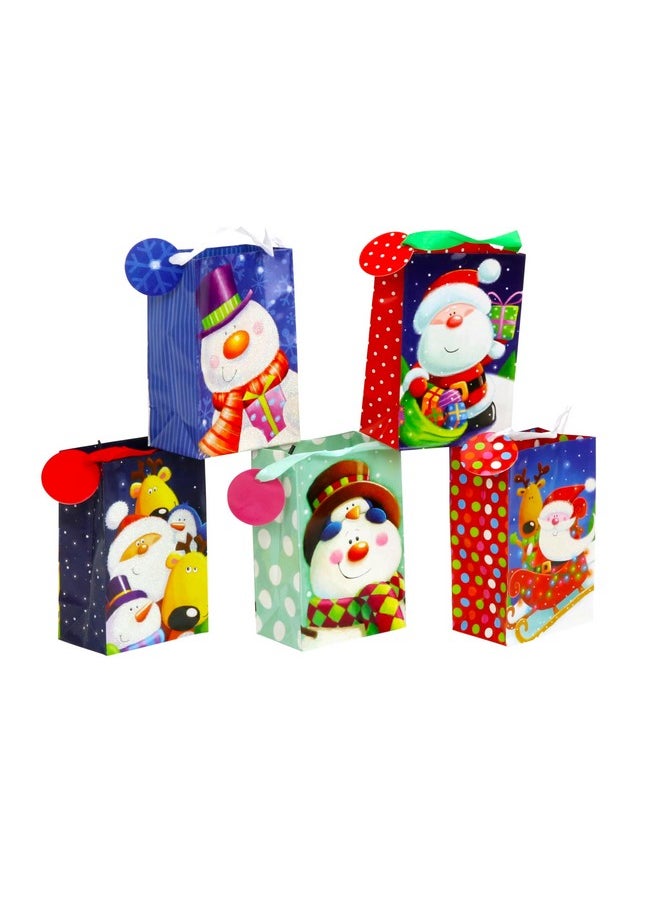 Iconikal Printed Christmas Design Gift Bags, Small, 20-Count  - Image 3