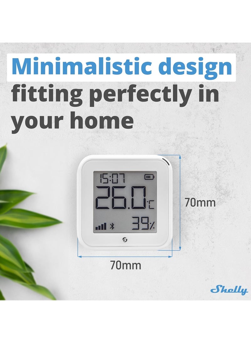 شيلي مستشعر درجة الحرارة والرطوبة Shelly H&T Gen3 Wi-Fi - أبيض غير لامع - Image 3