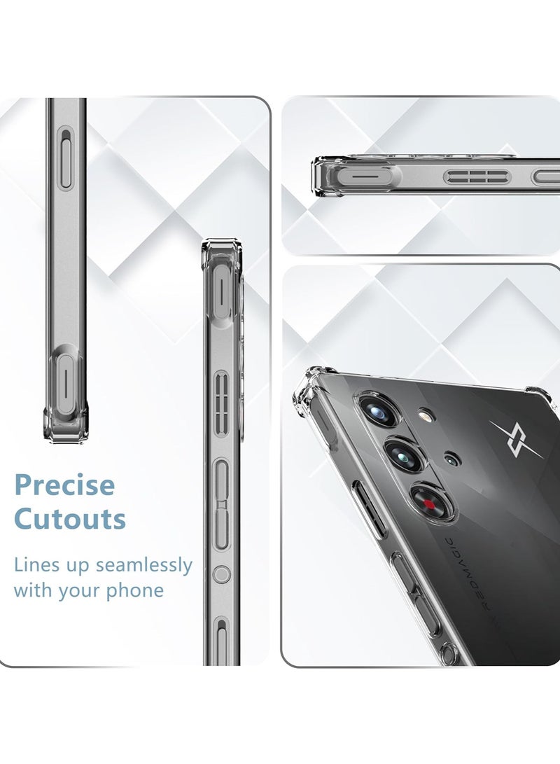 Case for Red Magic 10 Pro, Crystal Clear TPU Bumper Shockproof Phone Cover for Nubia Red Magic 10 Pro, Transparent - Image 5