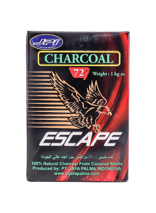 Escape Pure Coconut Charcoal 1kg 72 Pieces - Image 1