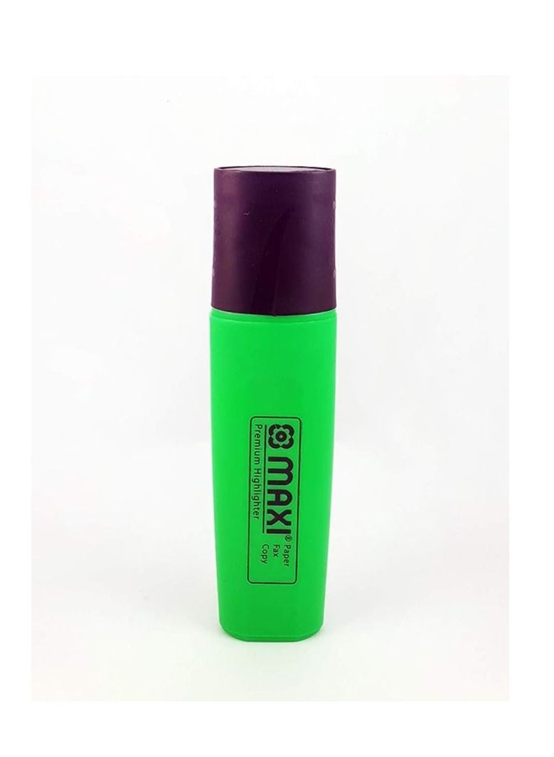 Maxi Maxi Super Fluorescent Premium Highlighter Box Of 10Pc Green  - Image 2