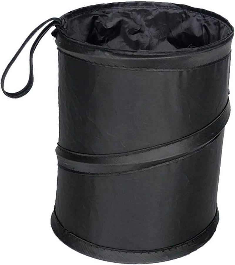 PLASTIFIC Universal Portable Car Trash Bin - Water Resistant, Collapsible, Leak Proof, Foldable - Black - Image 1