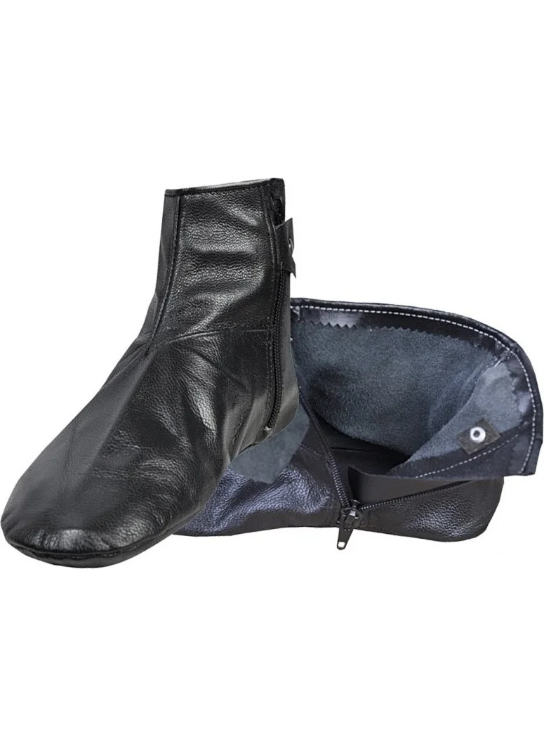 Berat Hac Socks. Goat Leather Winter Socks. Unlined Socks. Single Zipper Socks. Size 40