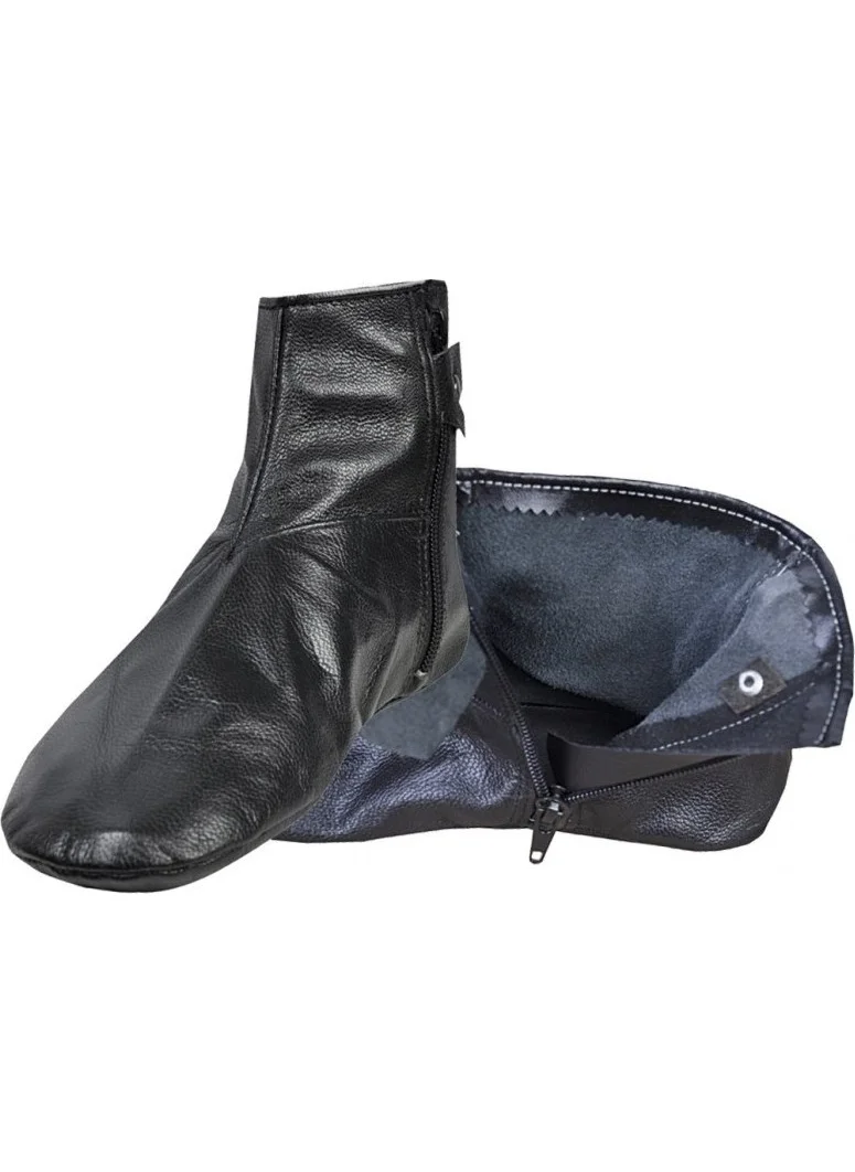 Berat Hac Socks. Goat Leather Winter Socks. Unlined Socks. Single Zipper Socks. Size 40