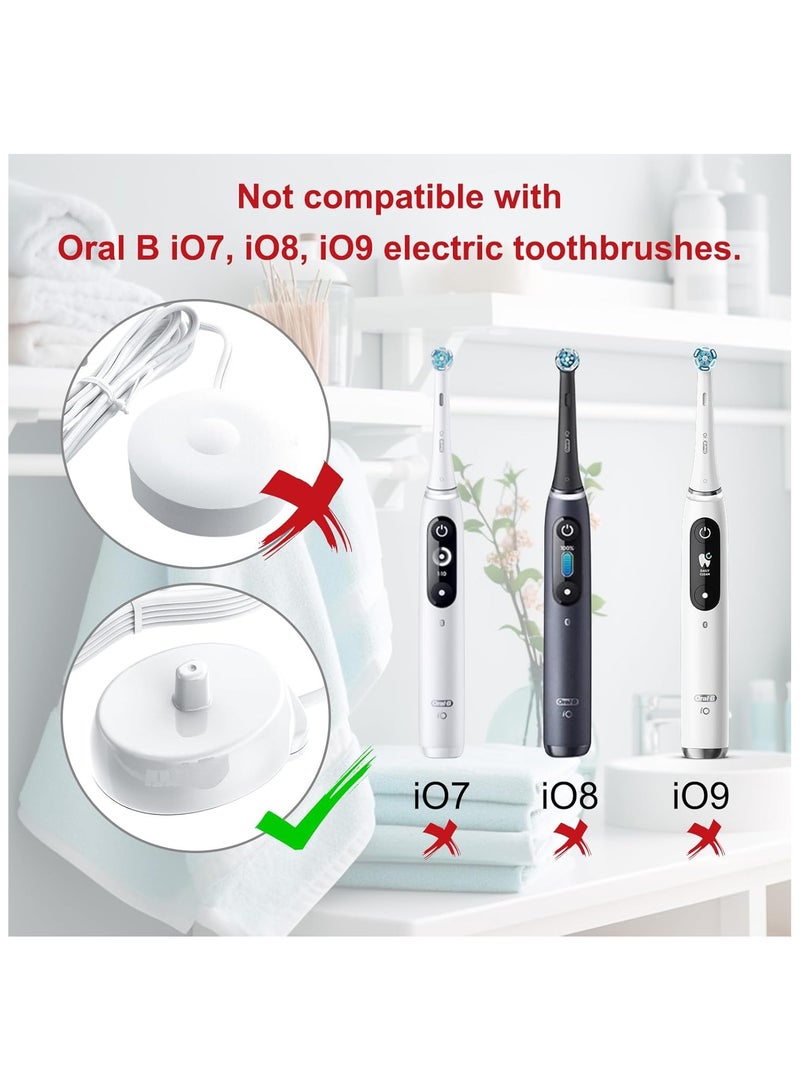 Beauenty For Oral B Electric Toothbrush Charger Type 3757 Chargers for Oral B Pro 1 650 Pro 2 2500 Pro 3 3500 Smart 4 6 iO 4 5 6 Kids Vitality Genius X 8000 Toothbrushes Charging Adapter UK Plug - Image 3