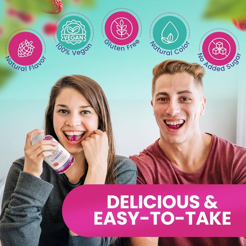 Natural BioScience Sugar Free Magnesium Gummies  Calming AntiStress Gummies Magnesium Supplement to Support Stress Relief Sleep Heart Health Nerves Muscles and Bones Kids Adults Vegan High Absorption NonGMO - Image 3
