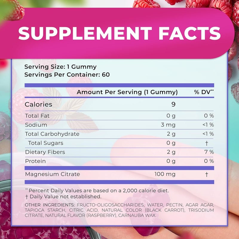 Natural BioScience Sugar Free Magnesium Gummies  Calming AntiStress Gummies Magnesium Supplement to Support Stress Relief Sleep Heart Health Nerves Muscles and Bones Kids Adults Vegan High Absorption NonGMO - Image 5
