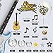 DRWATE 31 PCS Guitar Cake Toppers Music Notes Balls Cake Decorations for Musician Rock Theme Birthday Supplies Black - Image 4