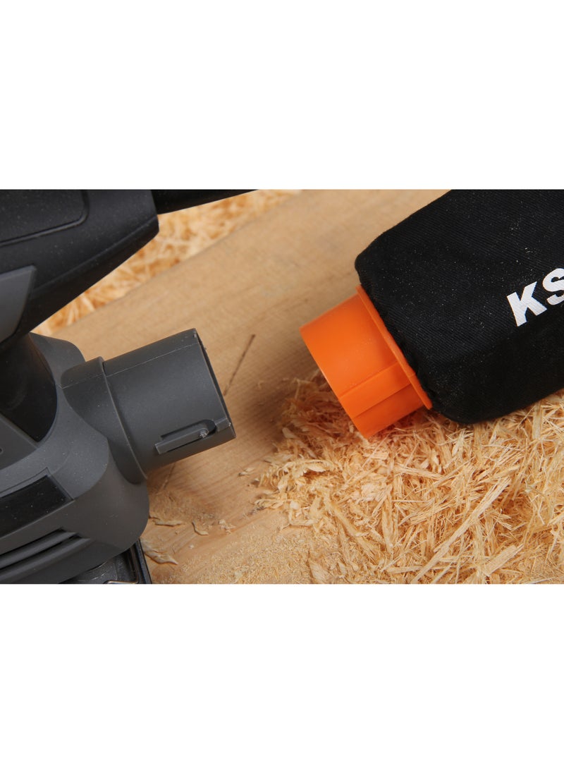 KSEIBI Sheet Sander 1/4 Inch, Electric Palm Sander 260W with 3 Sanding Sheets, Sanding Movements 13000 Per Min, Hand Sander for Polishing Wood, Sanding and Smoothing Various Surfaces for Doors or Closets.  - Image 4