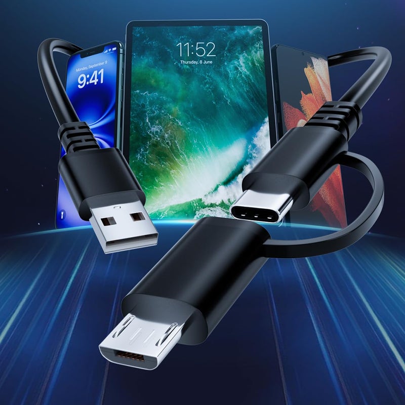 SCOVEE USB C Cable Micro USB Charger Cord for Samsung Tablet Fire HD 10,Fast Android Phone Charger Cord A to Type C Charging Cable for Amazon Kindle Fire HD 10 8 7,Galaxy S7 S6 Tab A E S Note 10 ft Long - Image 2