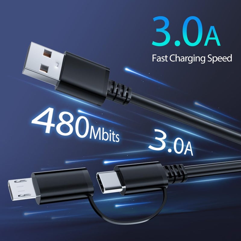 SCOVEE USB C Cable Micro USB Charger Cord for Samsung Tablet Fire HD 10,Fast Android Phone Charger Cord A to Type C Charging Cable for Amazon Kindle Fire HD 10 8 7,Galaxy S7 S6 Tab A E S Note 10 ft Long - Image 4