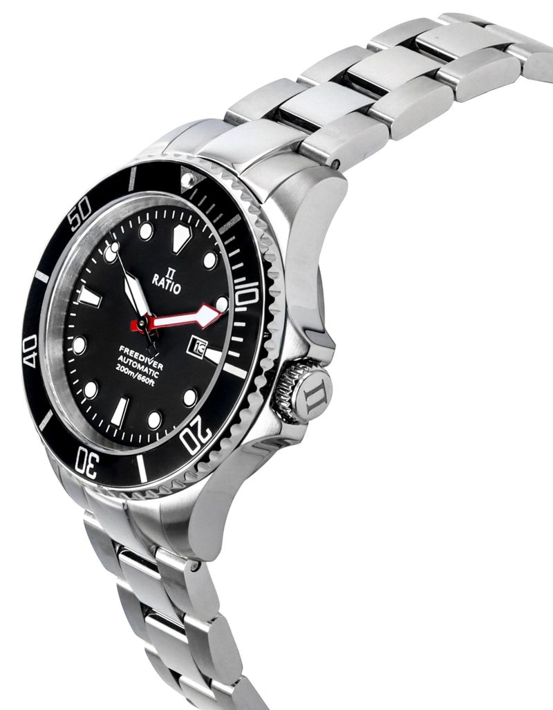Ratio FreeDiver Black Dial Automatic Diver's 200M Women's Watch RTFL831 - Image 4