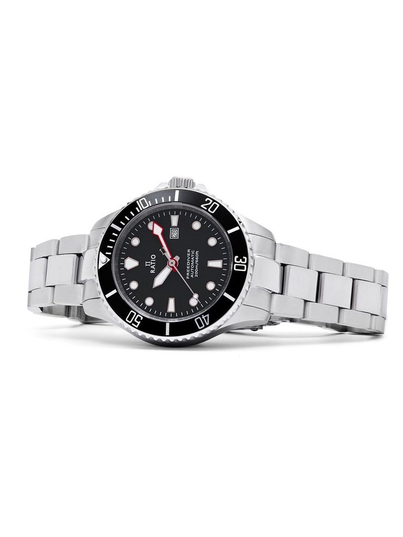 Ratio FreeDiver Black Dial Automatic Diver's 200M Women's Watch RTFL831 - Image 2