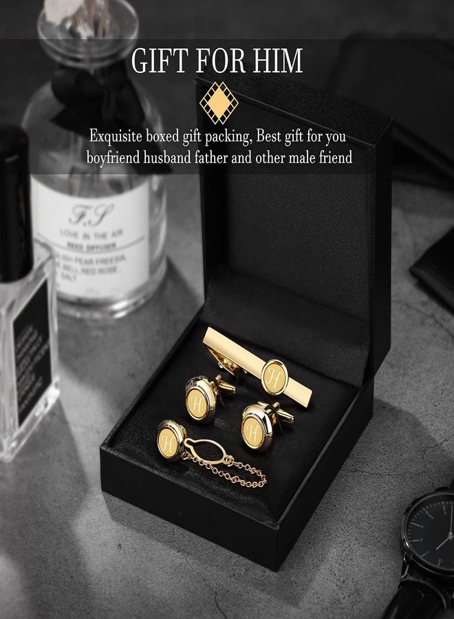 HAWSON 2 Inch Tie Clips with Cufflinks and Tie Pin for Men(A-Z), Tie Tack Lapel Pins for Men’s Suit, Tuxedo, Accessories for Necktie, Shirts - Image 2