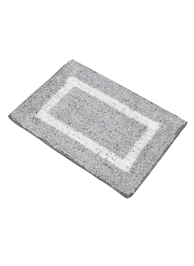 Status Contract Microfiber Bath Door Mat Anti slip Backing For Bathrom /Door /Office Entrance Water Absorbent-Grey, 38 X 58 Cm  - Image 3