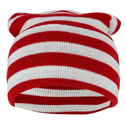 Armycrew Red White Stripe Long Cuff Beanie - 2PK - Image 3