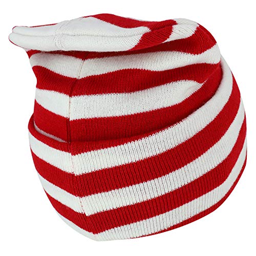 Armycrew Red White Stripe Long Cuff Beanie - 2PK - Image 4