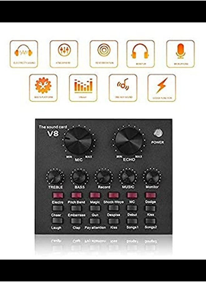 ELTRAZONE 🎧 Intelligent Volume Adjustable Audio Mixer Sound Card with Multi-Channel Input, Real-Time Voice Effects, Echo Control, Portable USB Audio Interface for Streaming, Podcasting, Gaming, Live Recording, DJ Setups, Home Studio Use - Image 2