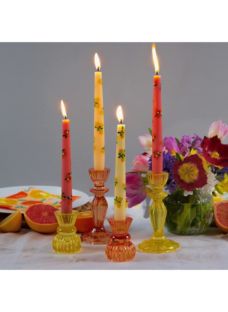 Talking Tables Talking Tables Small Orange Glass Candle Holder for Candlesticks or Tea Lights | Decorative Table Decorations Indoor Outdoor Dining  Halloween Party Decorations  Home Decor  Boho-ORG-SMLCNDLHOLD  - Image 2