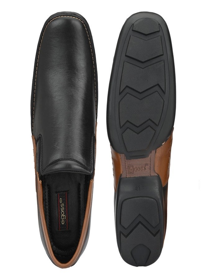 إيجوس حذاء إيغوس موكاسين رجالي كاجوال | جلد طبيعي | حذاء مريح وأنيق | مناسب للعمل والسفر – G-358 | أسود، مقاس 9 - Image 5