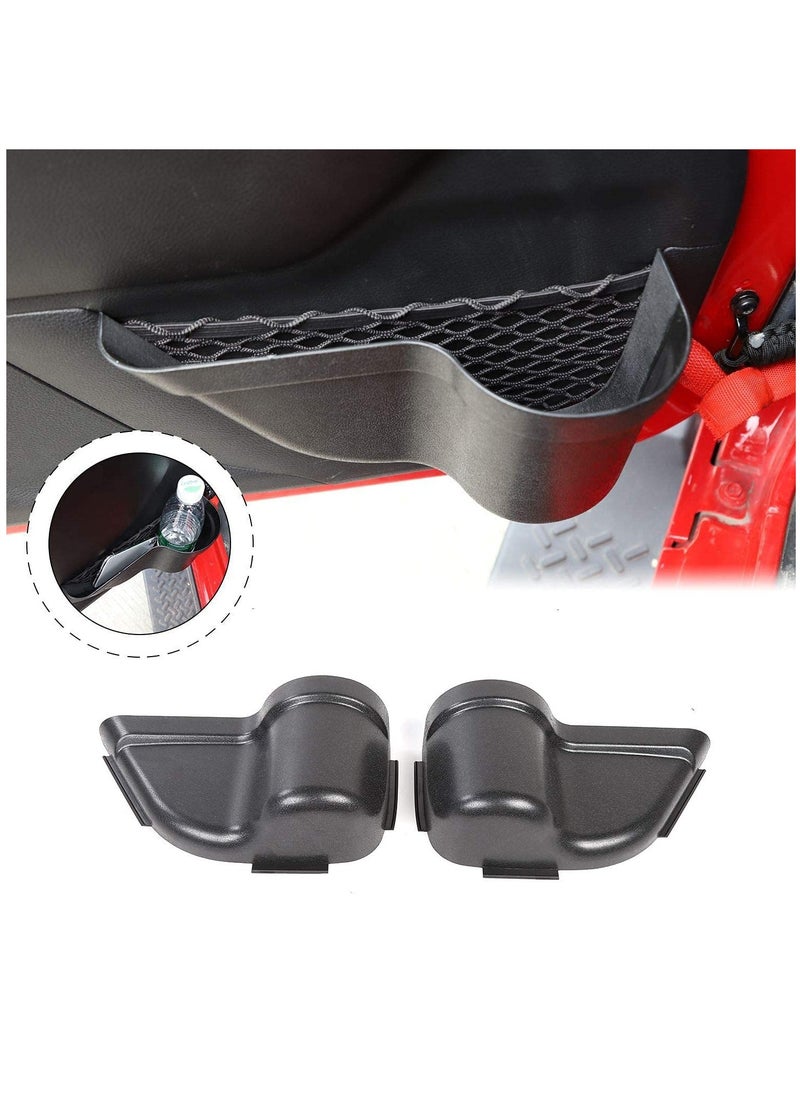 Excefore DP3 Front Door Storage Pockets, Door Side Insert Organizer Box for 2011-2018 Jeep Wrangler JK JKU 2/4 Door, Interior Storage Expansion Accessories, Black, 2PCS Latest Upgraded Version  - Image 1