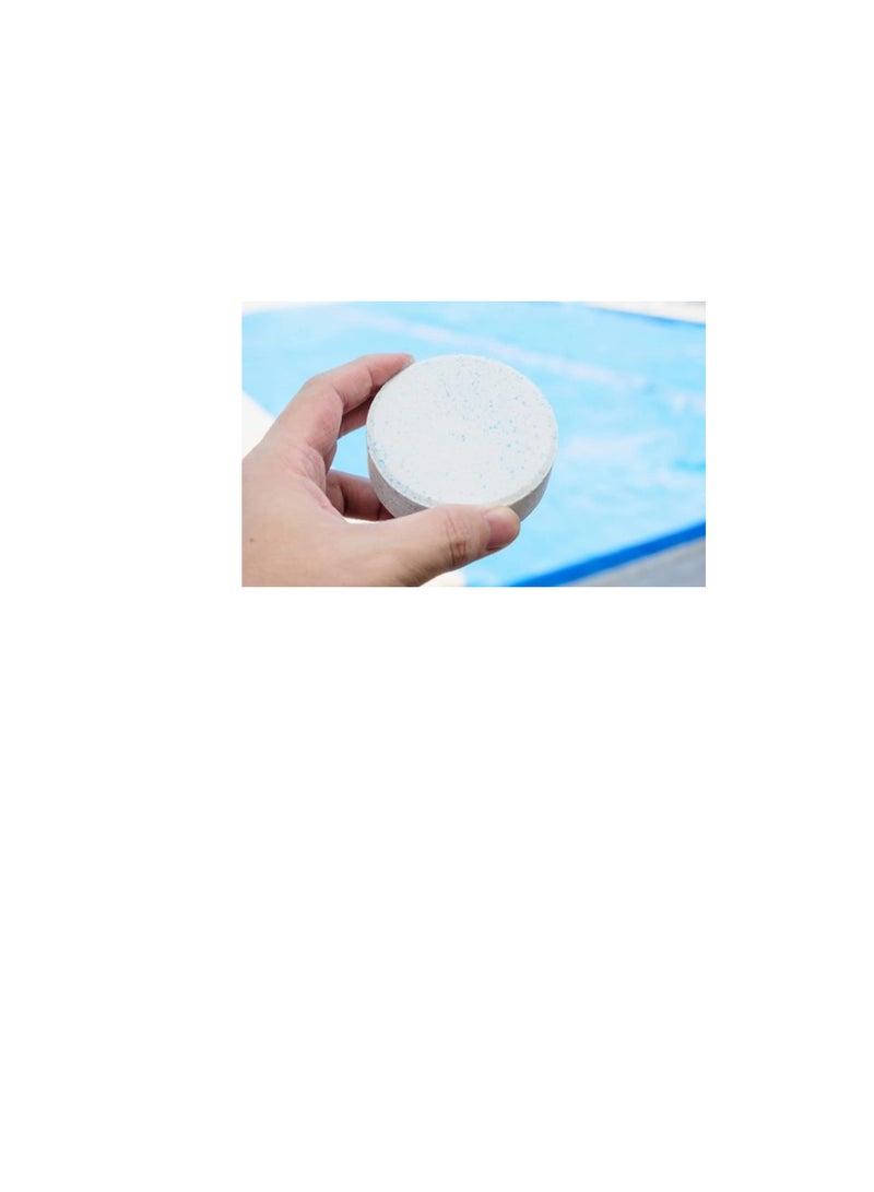 Slow dissolving Chlorine Tablets 1KG Pool and Spa Water Bacteria Algae Disinfection Treatment with Sunlight UV Protection TCCA 3" 200g x 5 pcs - Image 2