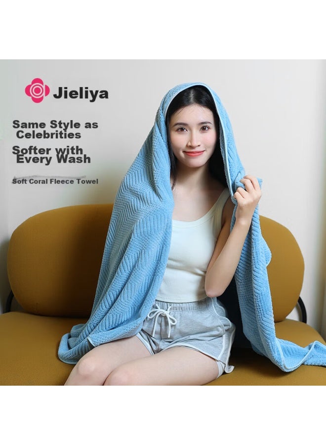 Grace Jieliya A-class Bath Towel, Absorbent And Quick-drying, Adult Large Bath Towel, Uni, 70*140cm, Sky Blue - Image 4