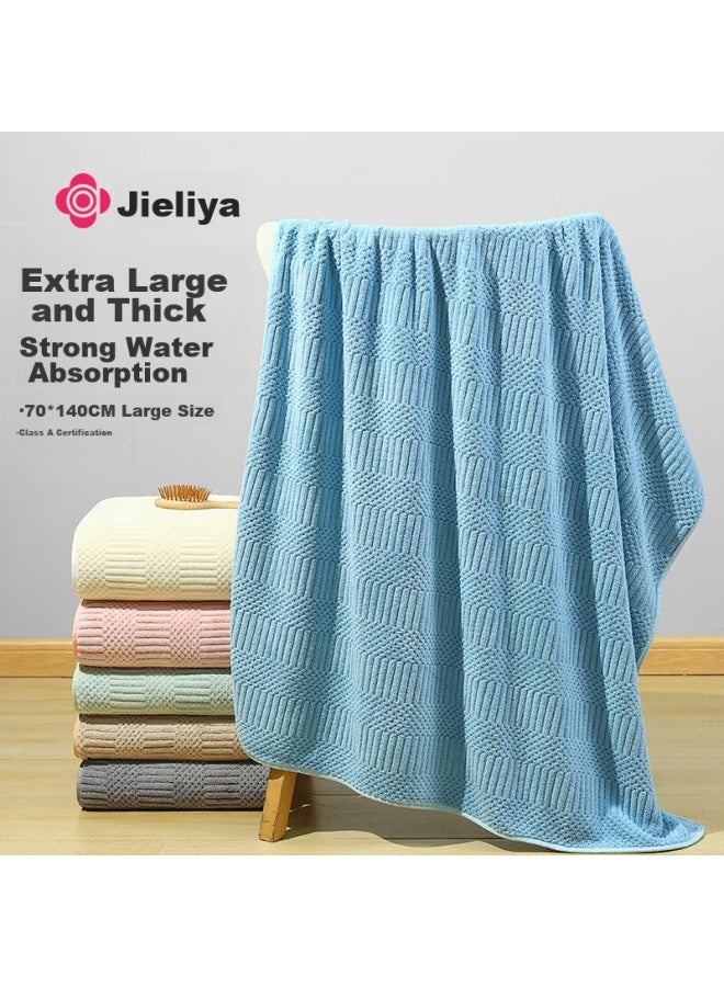Grace Jieliya A-class Bath Towel, Absorbent And Quick-drying, Adult Large Bath Towel, Uni, 70*140cm, Sky Blue - Image 1