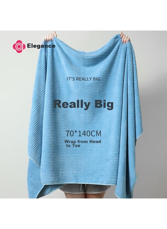 Grace Jieliya A-class Bath Towel, Absorbent And Quick-drying, Adult Large Bath Towel, Uni, 70*140cm, Sky Blue - Image 5
