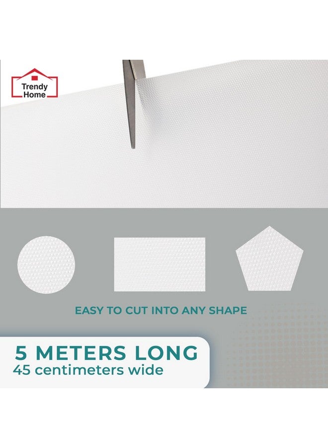 Senego by Trendy Home Anti-Slip Mat for Kitchen (45 cm x 5 m), Food Grade & Washable, Mat for Fridge, Shelves, Cupboards, EVA Shelf Liner Sheet for Drawers & Wardrobe (Diamond Texture, White) - Image 4