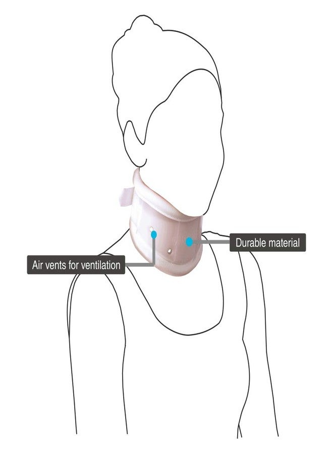 Vissco Firm Cervical Collar with Adjustable Height- Neck Brace for Pain Relief and Spondylitis, Rigid Neck Support for Immobilization for Men and Women- Small - Image 2