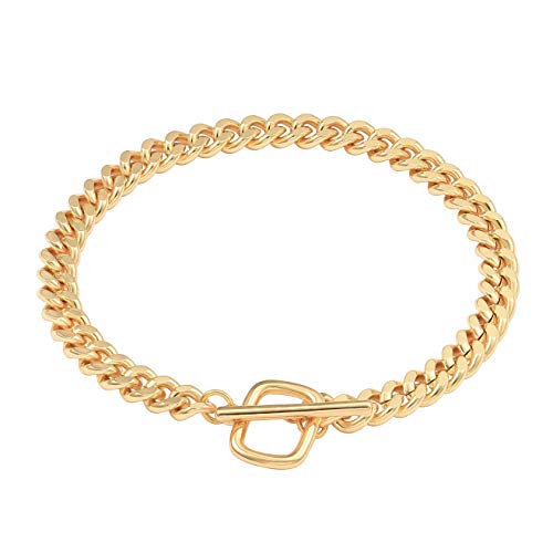 SOFYBJA 18K Gold Cuban Link Chain Bracelets for Women Statement Dainty Chunky Curb Bracelet Personalized for Women - Image 1
