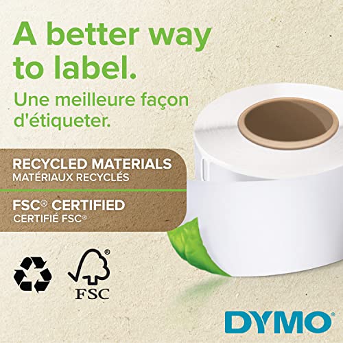 Dymo ملصقات عنوان كبيرة من دايمو S0722400، ذاتية اللصق، 36 × 89 مم، 2 لفة من 260 - طباعة سوداء على أبيض - Image 2