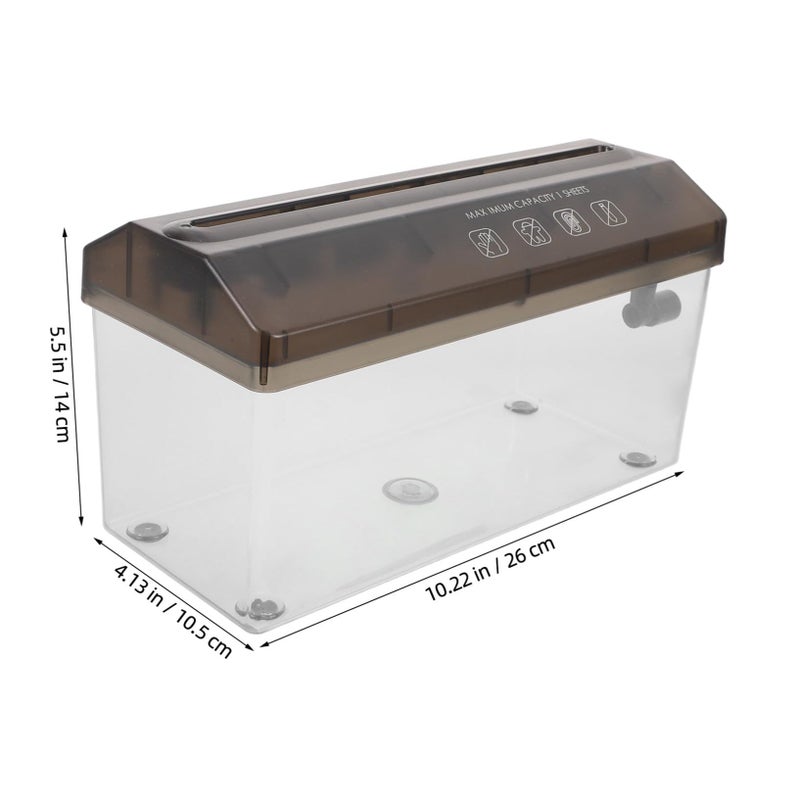 Manual Paper Shredder Desktop for Home Office Compact Portable Secure Shredding PP Steel - Image 3