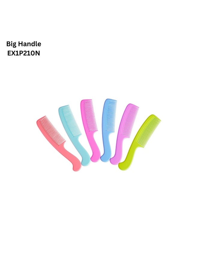 Zodiac Big Handle Hair Comb – Durable Plastic Comb for Smooth Detangling & Everyday Styling (EX1P210N)