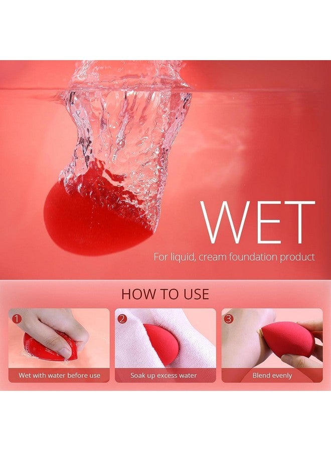 SUAKE Professional Beauty Blender Sponges For Face Makeup | Beauty Blender Face Sponge Puff For All Skin Types - Soft, Latex-Free, Reusable (Single Colour Pack Of 2) - Image 5