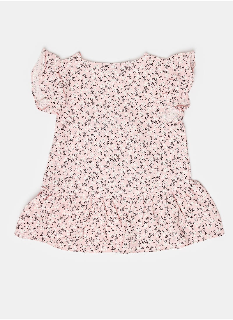 giggles - BLOUSE POWDER PINK Printed Kids Girls - Image 1