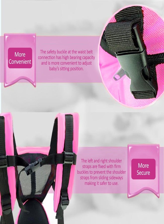 motherly Toddler 6-In-1 Baby Carrier Bag For 6 To 36 Months-Kangaroo Style With Hip Seat For Comfort Carrying (Style2-2 In 1- Pink) - Image 3